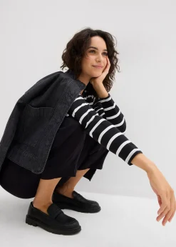 Pantalon 7/8 taille élastiquée en lin mélangé