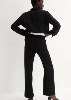 Pantalon à taille élastiquée en viscose