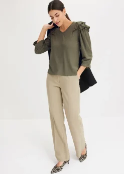 Pantalon à taille élastiquée