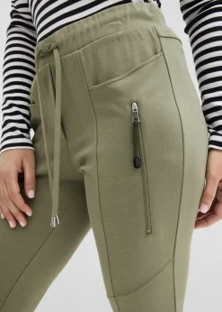 Pantalon à taille élastiquée en Punto di Roma confortable