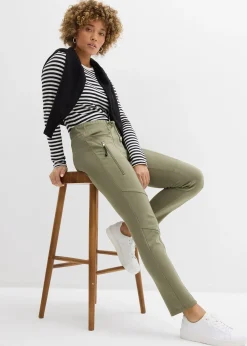 Pantalon à taille élastiquée en Punto di Roma confortable