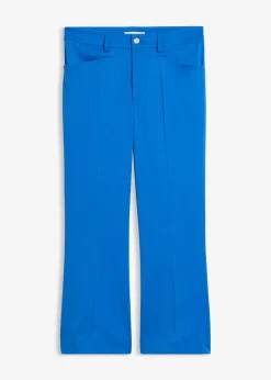 Pantalon 7/8 évasé avec bouton décoratif
