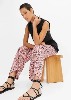 Pantalon 100% viscose, taille élastiquée