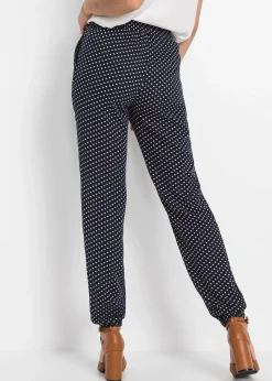 Pantalon 100% viscose, taille élastiquée