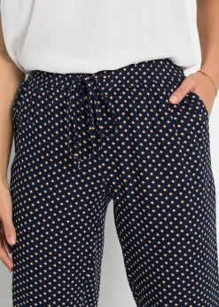 Pantalon 100% viscose, taille élastiquée