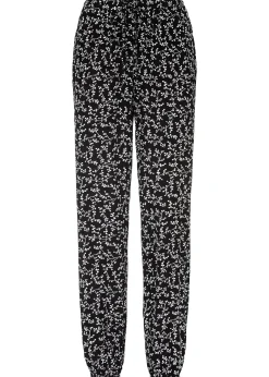 Pantalon 100% viscose, taille élastiquée