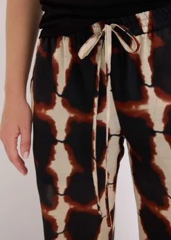 Pantalon ample à imprimé batik