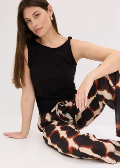 Pantalon ample à imprimé batik