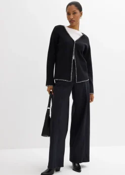 Pantalon ample à taille haute