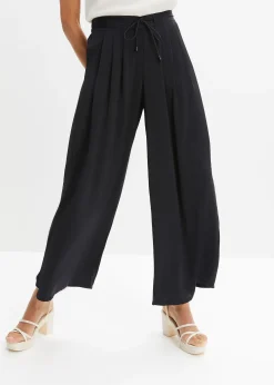 Pantalon ample en satin fluide