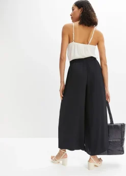 Pantalon ample en satin fluide