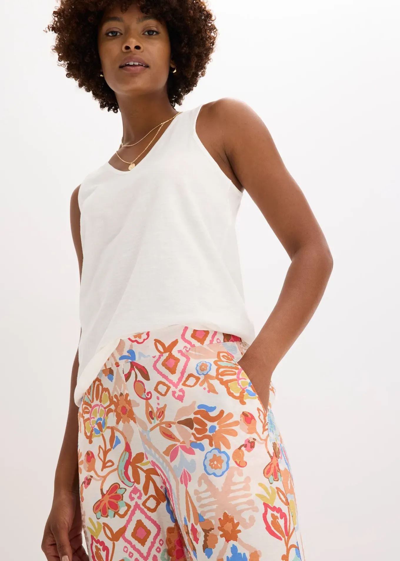 Pantalon avec bordure dentelle