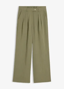 Pantalon avec bouton décoratif