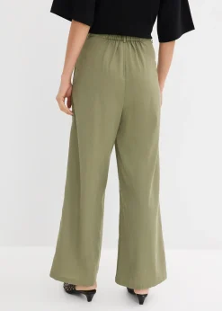 Pantalon avec bouton décoratif