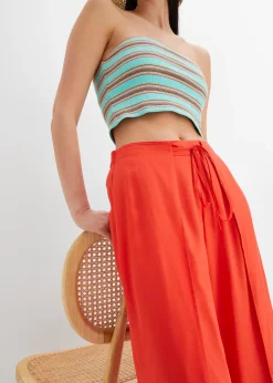 Pantalon avec fente en viscose