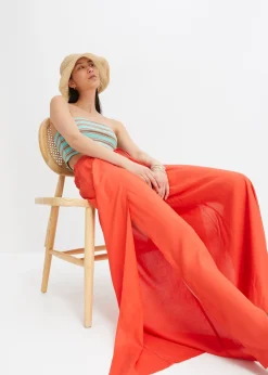 Pantalon avec fente en viscose