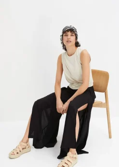 Pantalon avec fente en viscose