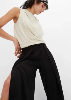 Pantalon avec fente en viscose