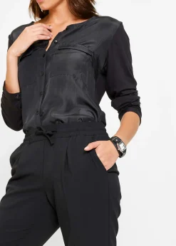 Pantalon avec taille entièrement élastiquée