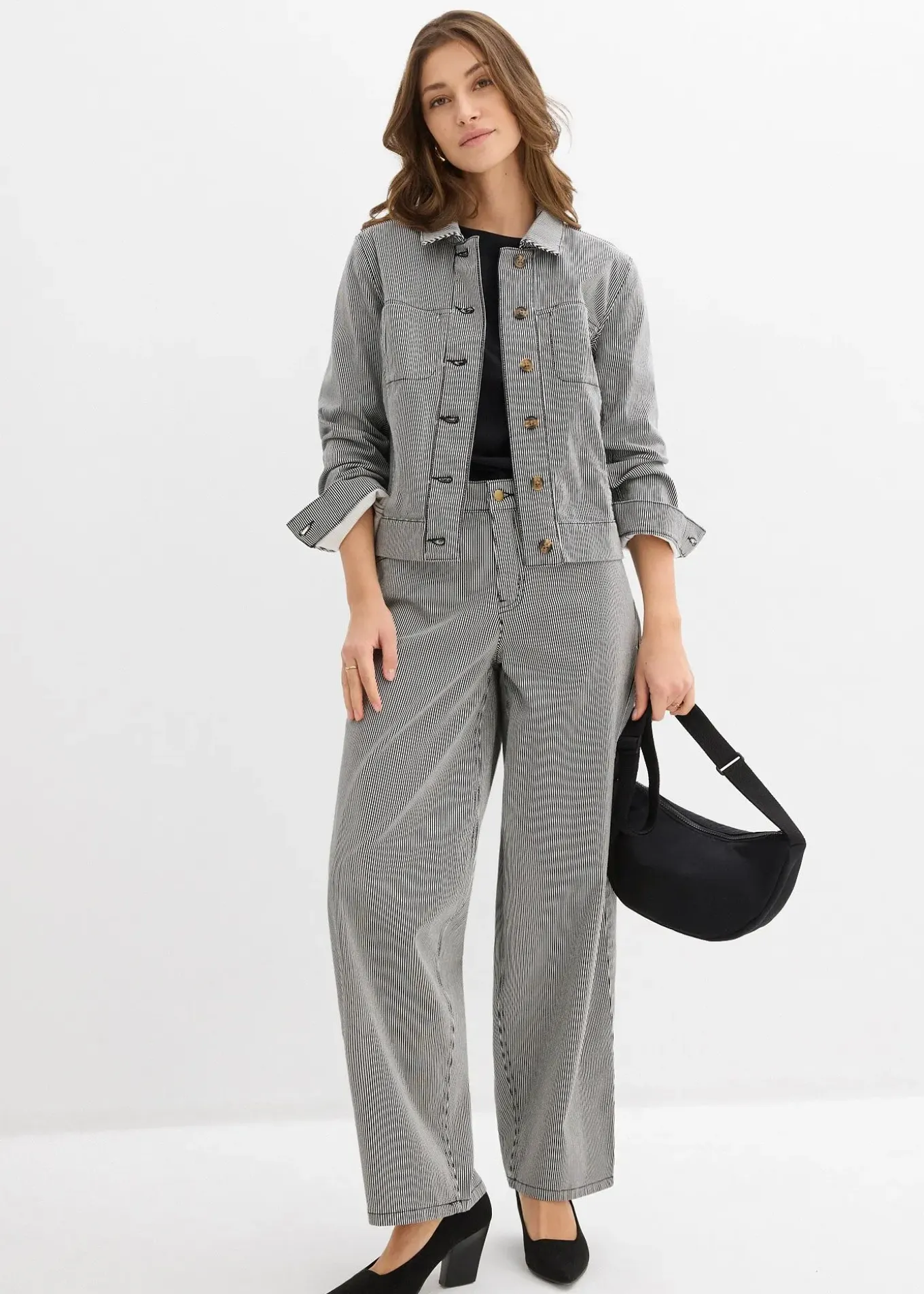 Pantalon ballon à rayures