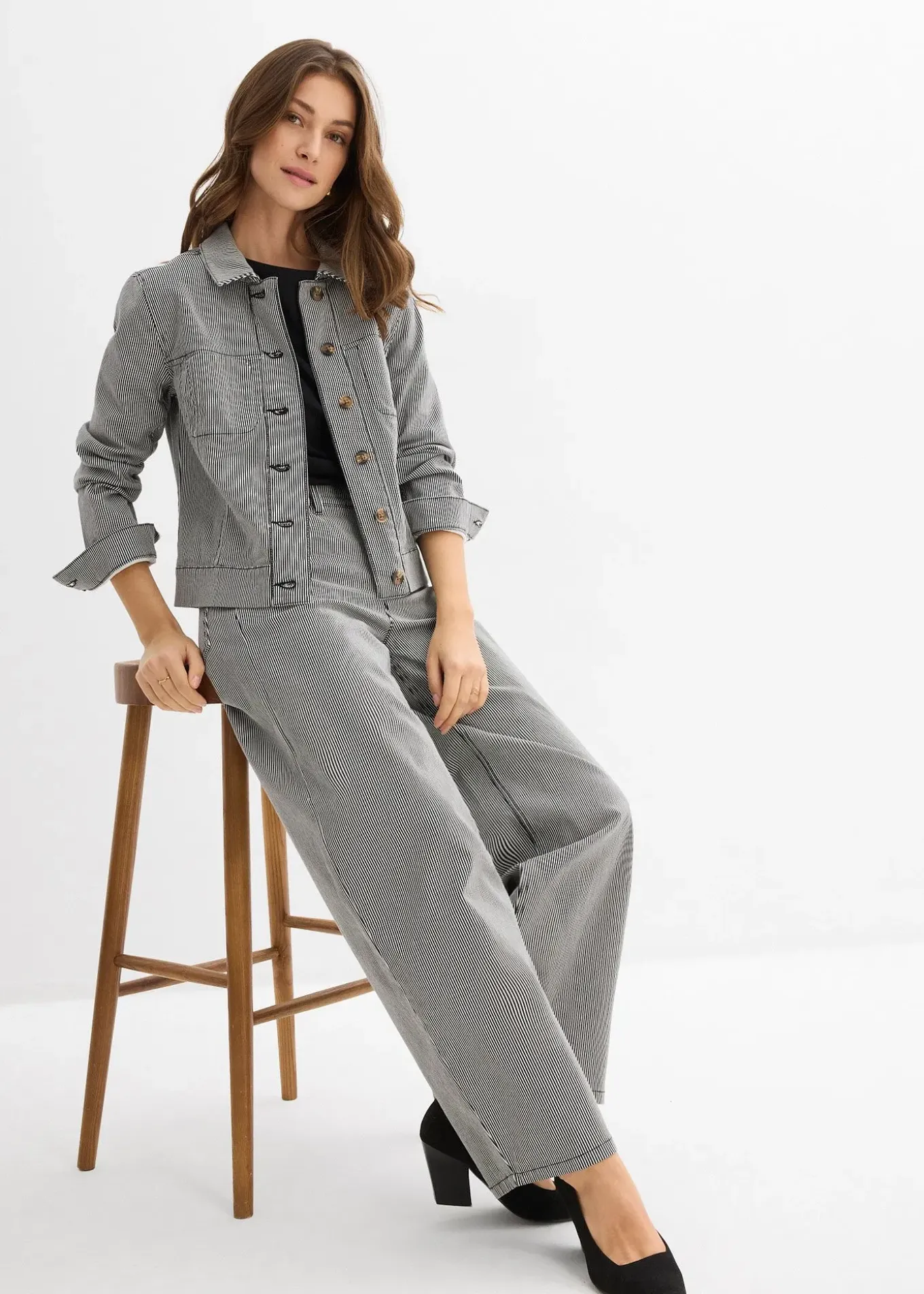 Pantalon ballon à rayures