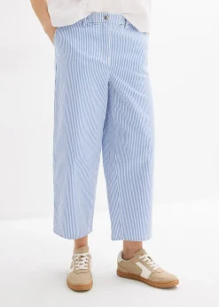 Pantalon barrel à taille haute et élastiquée