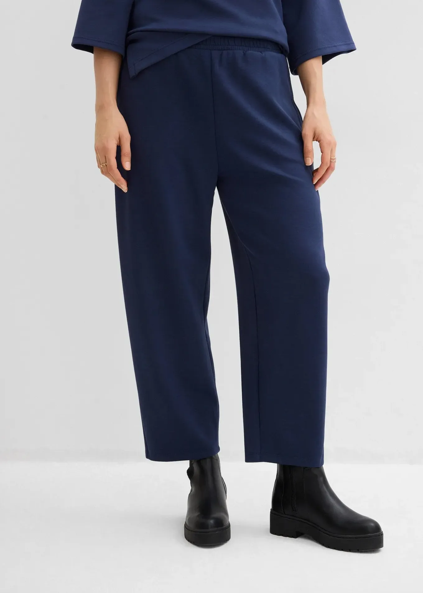 Pantalon barrel en jersey néoprène