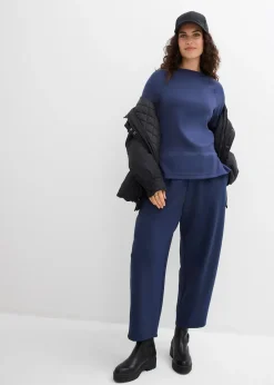 Pantalon barrel en jersey néoprène