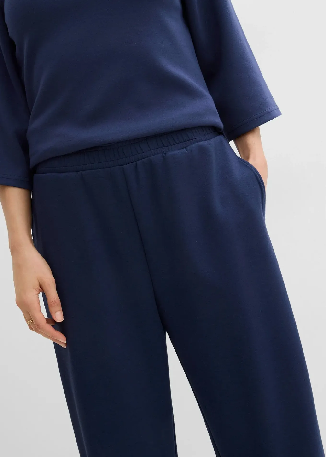 Pantalon barrel en jersey néoprène