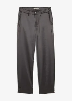 Pantalon barrel en satin fluide