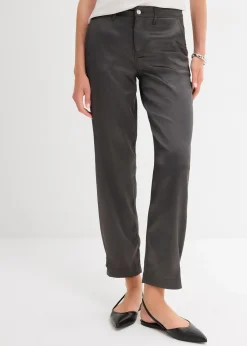 Pantalon barrel en satin fluide