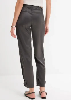 Pantalon barrel en satin fluide