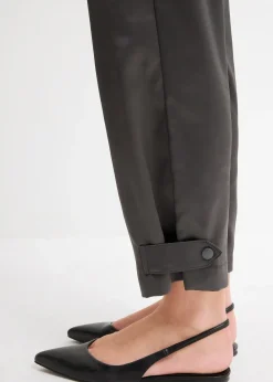 Pantalon barrel en satin fluide
