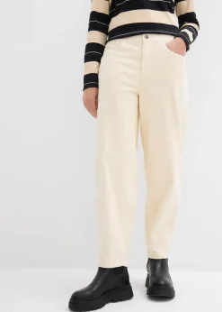 Pantalon barrel en velours côtelé