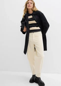 Pantalon barrel en velours côtelé