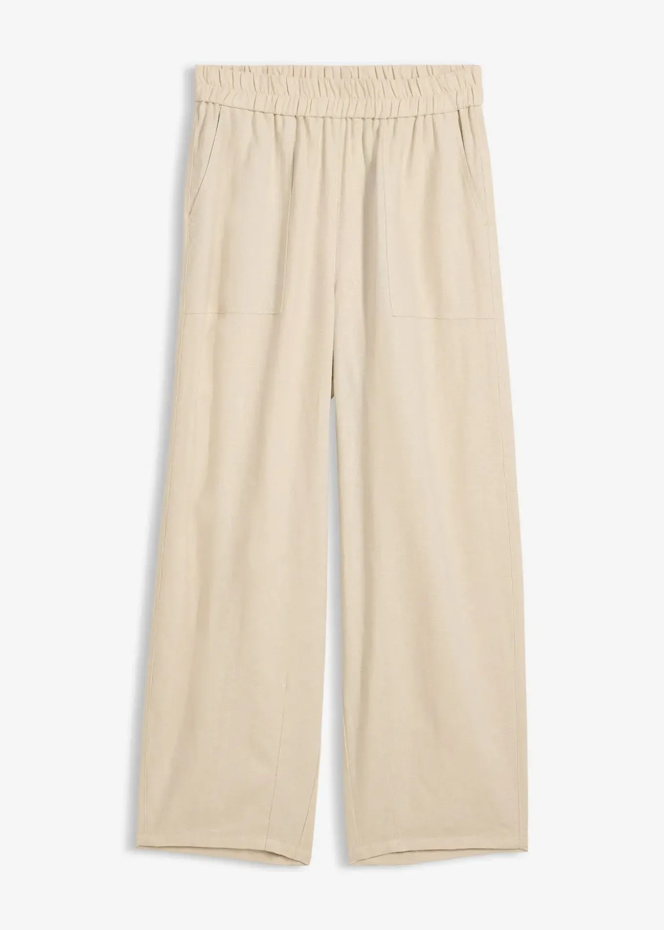 Pantalon barrel léger en lin mélangé