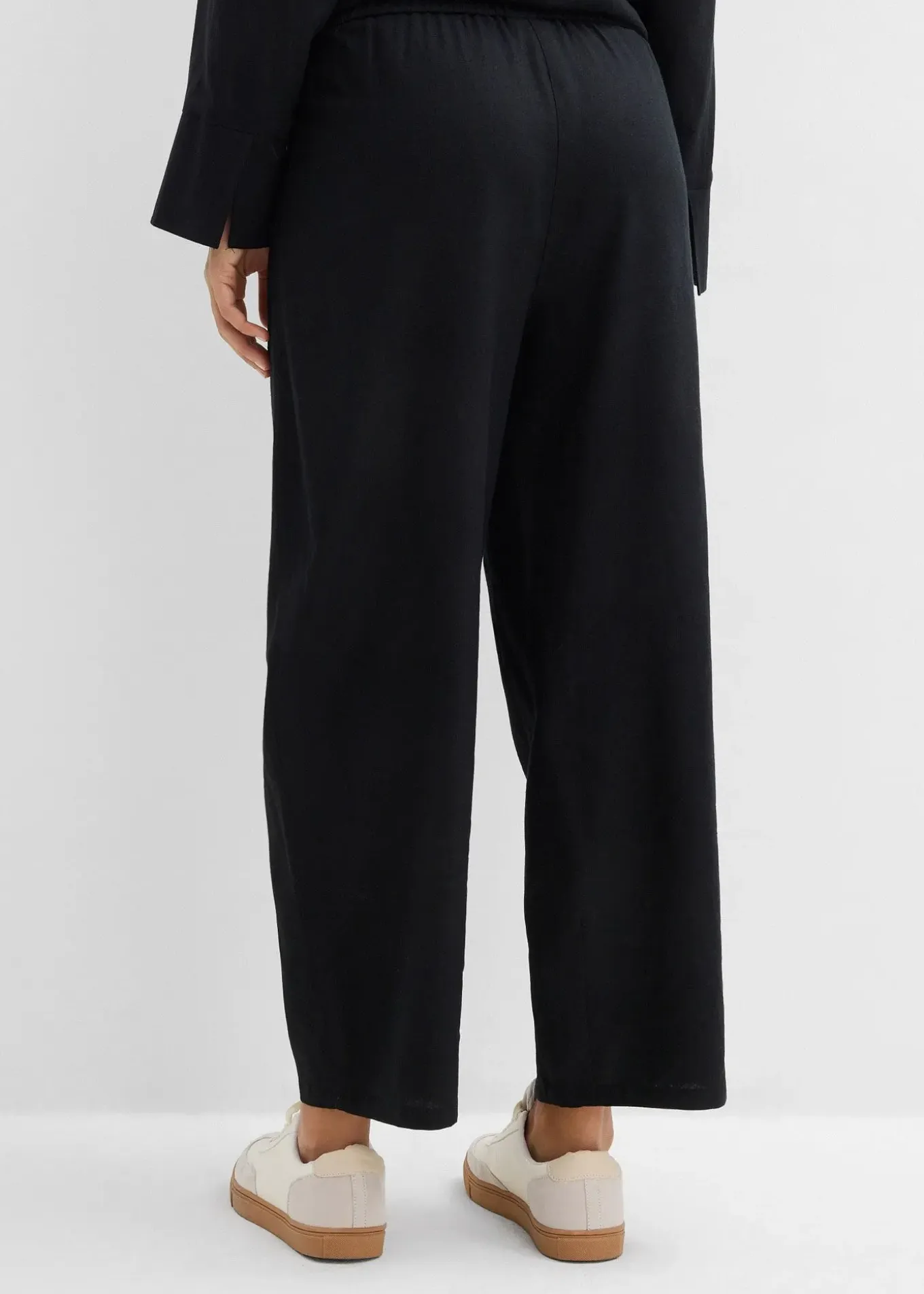 Pantalon barrel léger en lin mélangé