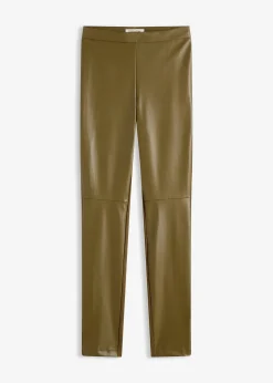 Pantalon bi-matière Punto di Roma et tissu enduit