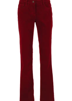 Pantalon bootcut en velours côtelé extensible