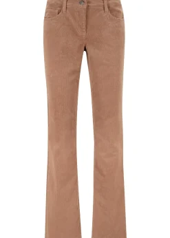 Pantalon bootcut en velours côtelé extensible