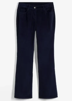 Pantalon bootcut en velours côtelé extensible