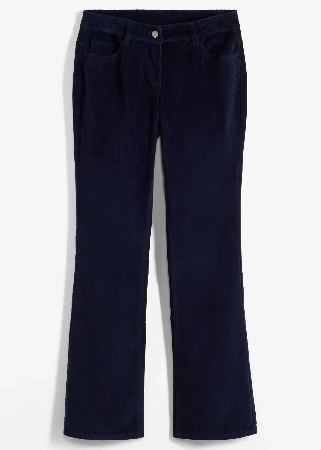 Pantalon bootcut en velours côtelé extensible