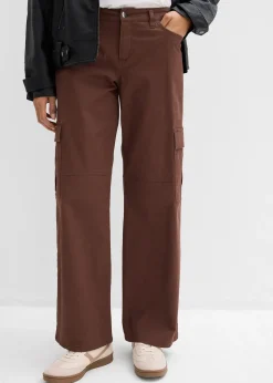 Pantalon cargo en coton extensible