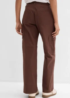 Pantalon cargo en coton extensible