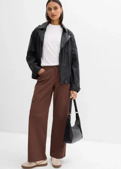 Pantalon cargo en coton extensible