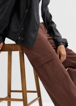 Pantalon cargo en coton extensible