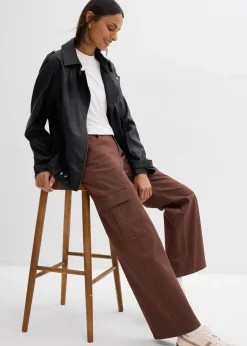 Pantalon cargo en coton extensible