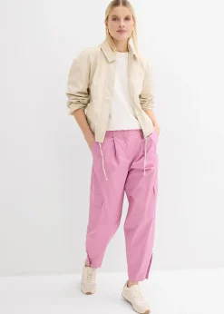 Pantalon cargo en coton extensible