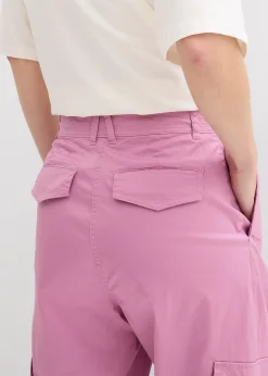 Pantalon cargo en coton extensible