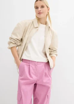 Pantalon cargo en coton extensible